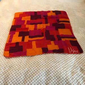 Vintage Vera signed silk hand rolled square scarf